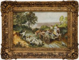 After Myles Birket Foster (1825-1899) - 19th Century Watercolour, Herding Sheep