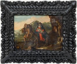 Dutch School 17th Century Oil - The Flight into Egypt