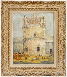 Justin Gabriel (1837-1923) - Late 19th Century Oil, Dovecote