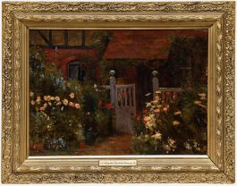 Martin Brydon Bruce - Framed Late 19th Century Oil, The Cottage Gate