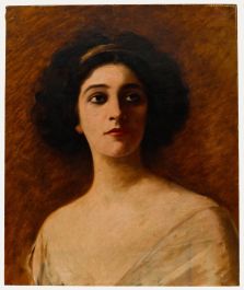 Early 20th Century Oil - Lady with the Gold Headband