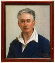 Oscar Chavaux (1874-1965) - Framed Early 20th Century Pastel, Portrait of Claude