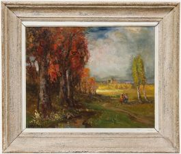 Thomas William Morley (1869-1925) - Oil, Flower Pickers Near Canterbury