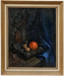 Jan Muller - Framed Mid 20th Century Oil, Still Life with Orange and Walnuts