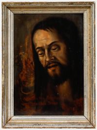 Framed Early 20th Century Oil - Portrait of Jesus Christ