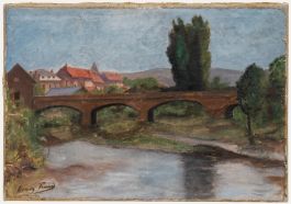 Mid 20th Century Oil - View of the Bridge