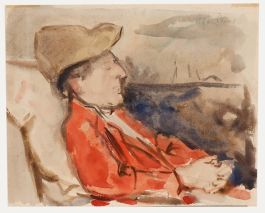 Mid 20th Century Watercolour - After a Long Day