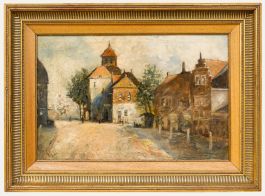 Attrib. Elie Anatole Pavil (1873-1948) - Early 20th Century Oil, A Quiet Street
