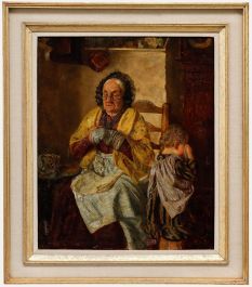 Alice Grant - Framed 1880 Oil, In Disgrace