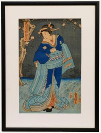 Utagawa Kunisada I - Mid 19th Century Japanese Woodblock, Beneath the Blossom