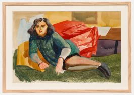 William Crosbie (1915-1999) - Mid 20th Century Watercolour, Girl in Green Tunic