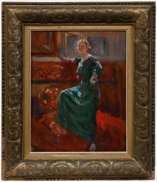 William Mainwaring Palin (1862-1947) - Framed Oil, Portrait of Edith Sitwell