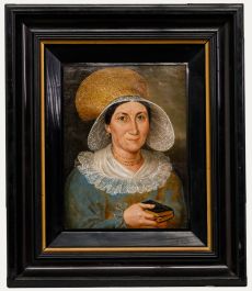 Dutch School 18th Century Oil - Zeeland Bourgeois Woman