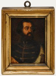German School Miniature - 19th Century Oil, Emperor Karl I