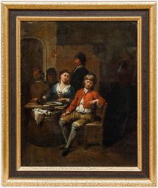 Manner of Jan Baptist Lambrechts (1680-c.1731) - 19th Century Oil, In the Tavern