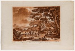 Richard Earlom after Claude Lorrain - 1775 Etching, Dancing Satyrs and Nymphs