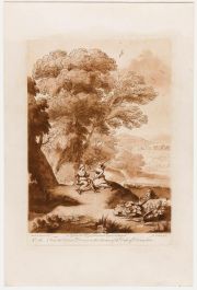 Richard Earlom after Claude Lorrain - 1774 Etching, Jupiter Tempting Callisto