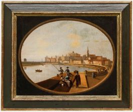Fine 18th Century Oil - View of Córdoba, Spain