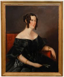European School Mid 19th Century Oil - Portrait of a Lady
