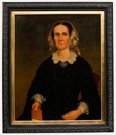 American School Mid 19th Century Oil - A Godly Woman