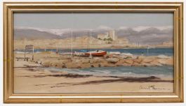 Paul Gunn (b.1934) - Framed 20th Century Oil, Antibes in Winter