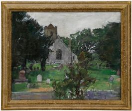 George Weissbort (1928-2013) - Framed 20th Century Oil, The Churchyard