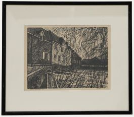 Garrick Palmer - Framed 20th Century Woodcut, A Kennet Watermill
