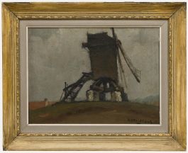 Piet Lippens (1890-1981) - Framed Oil, Mill on the Zandberg Zele