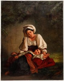 19th Century Oil - Flowers for Mother