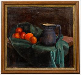 Willy Schmidt-Petit (1881-1958) - Framed 1929 Oil, Still Life with Blue Jug