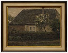 Jan Carbaat - Framed Early 20th Century Oil, The Corner Plot