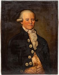 18th Century Oil - Gentleman with a Powdered Wig