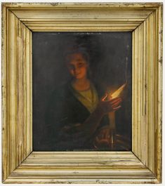 Godfried Schalcken - 19th Century Oil, Woman with Candle