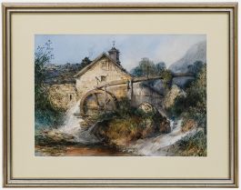 Thomas Colman Dibdin - 1870 Watercolour, The Watermill