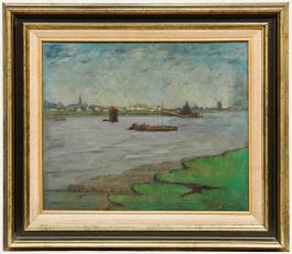 Richard Baseleer (1867-1951) - Mid 20th Century Oil, View of the Scheldt