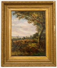 English School 19th Century Oil - England's Green and Pleasant Land