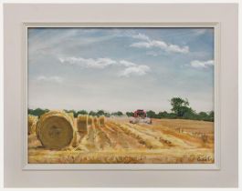 Peter Garland - 1991 Acrylic, Collecting the Harvest