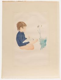 Patrick Procktor (1936-2003) - 20th Century Aquatint, Boy with Carnation