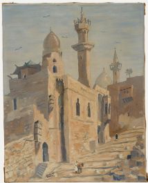 Early 20th Century Oil - Minarets on the Hill