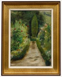 Harold Swanwick - Framed Early 20th Century Oil, The Garden Path