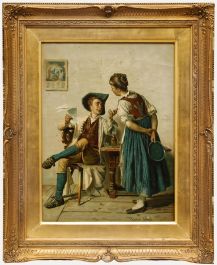 Théodore Gérard - 19th Century Oil, The Letter