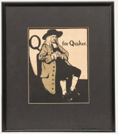 Sir William Nicholson - Early 20th Century Lithograph, Q is for Quaker