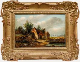 19th Century Oil - At Snitterfield, near Warwick