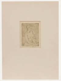 Anne Rees-Mogg - Mid 20th Century Etching, Studio Nude