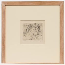 Anne Rees-Mogg - Framed Mid 20th Century Etching, Daphnis & Chloe