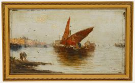 Henri Fabre (1880-1950) - Early 20th Century Oil, Into the Dock