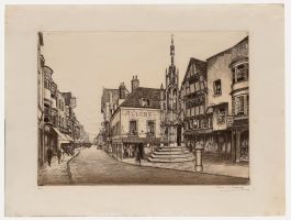 Charles Herbert Clark - Early 20th Century Etching, The Butter Cross, Winchester