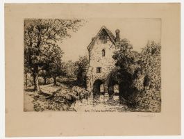 Early 20th Century Etching - Greyfriars, Canterbury