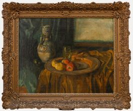 Attrib. Henri Frederic Boot (1877–1963) - Oil, Still Life with Apples and Jug