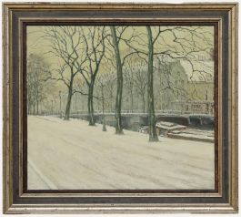 Early 20th Century Oil - The Bloemgracht in Winter